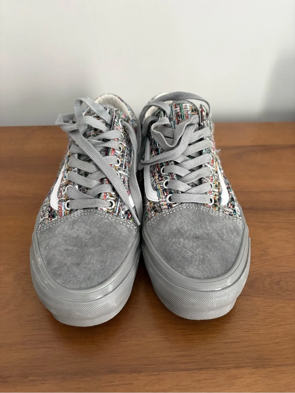Vans Multicolor Tweed Old Skool Sneakers with Gray Accents